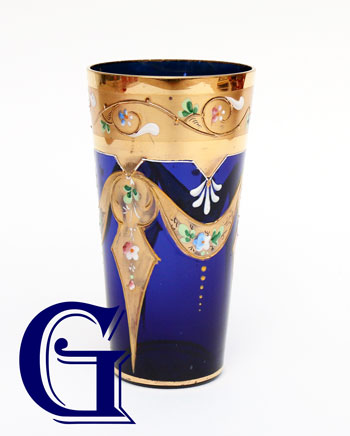 COBALT BLUE GLASS MOSER